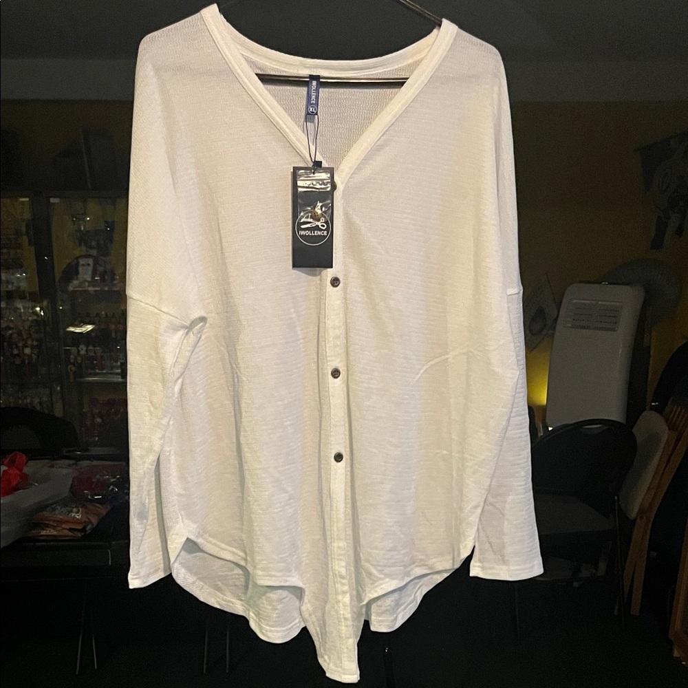 Woolrich Cream Button-Up Top